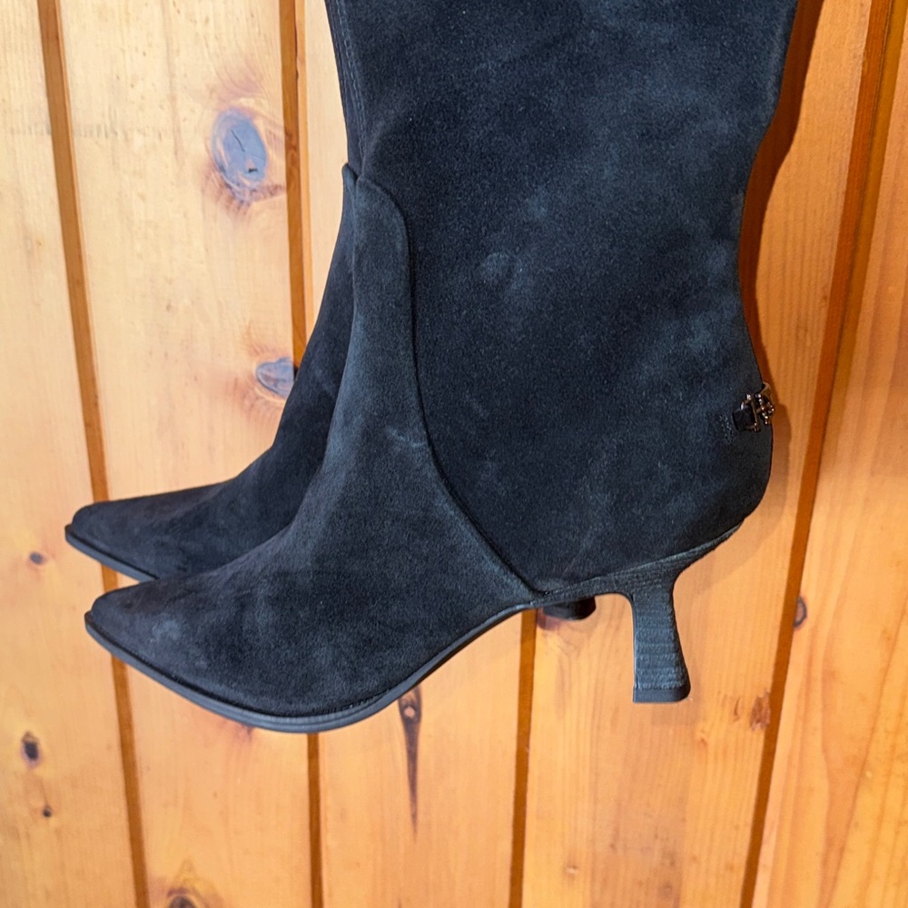Circus by Sam Edelman WIDE CALF size 9.5 Women’s Black Heeled Boots sexy - Picture 2 of 11